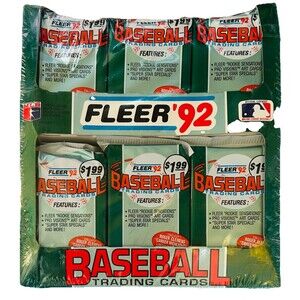 1992 FLEER Baseball 24CT JUMBO Retail Box Thomas, Pudge Rookie Sensation Inserts